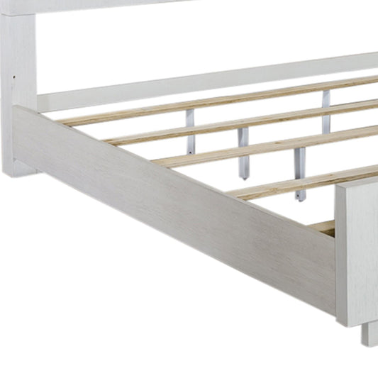 Mirage - California King Panel Rails - Wirebrushed White