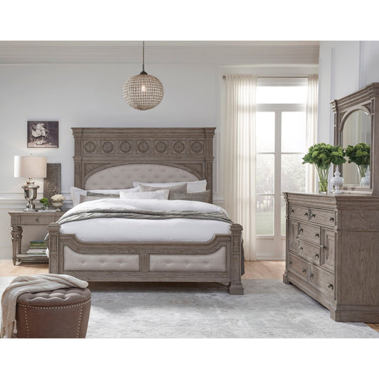 Kingsbury - 1 Drawer USB Charging Open Nightstand - French Gray