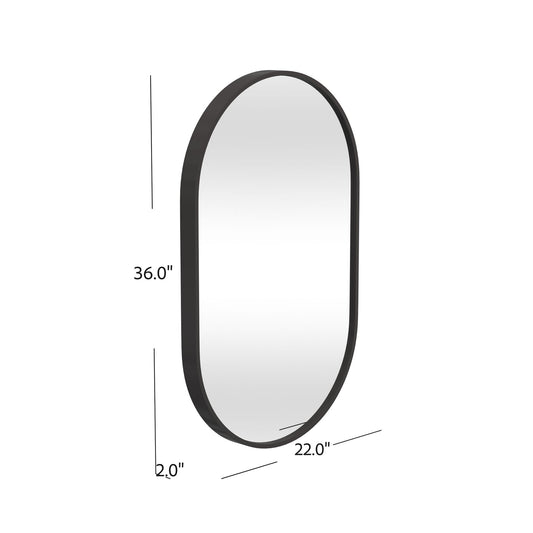 Oval - Wall Mirror - Black