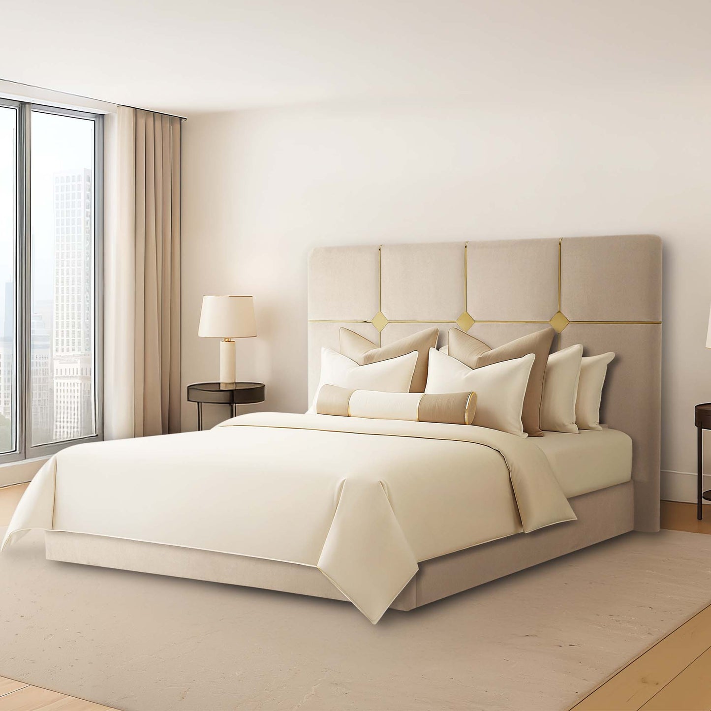 Signature Beds & Benches - Zennia Queen Lift Up Storage Bed - Ivory