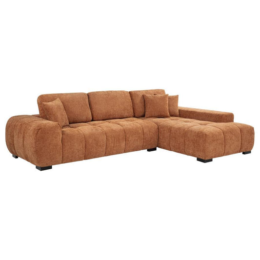 Octavia - Fabric Upholstered Sectional Chaise Sofa