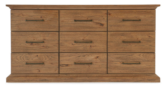 Big Sky - 9-Drawer Dresser - Light Brown