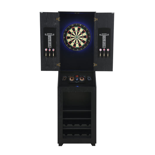 Hurricanes - Dartboard Cabinet With Speaker And LED - Black