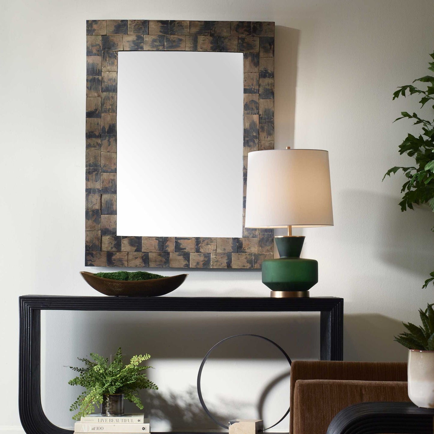 Burke - Wooden Mirror - Light Brown