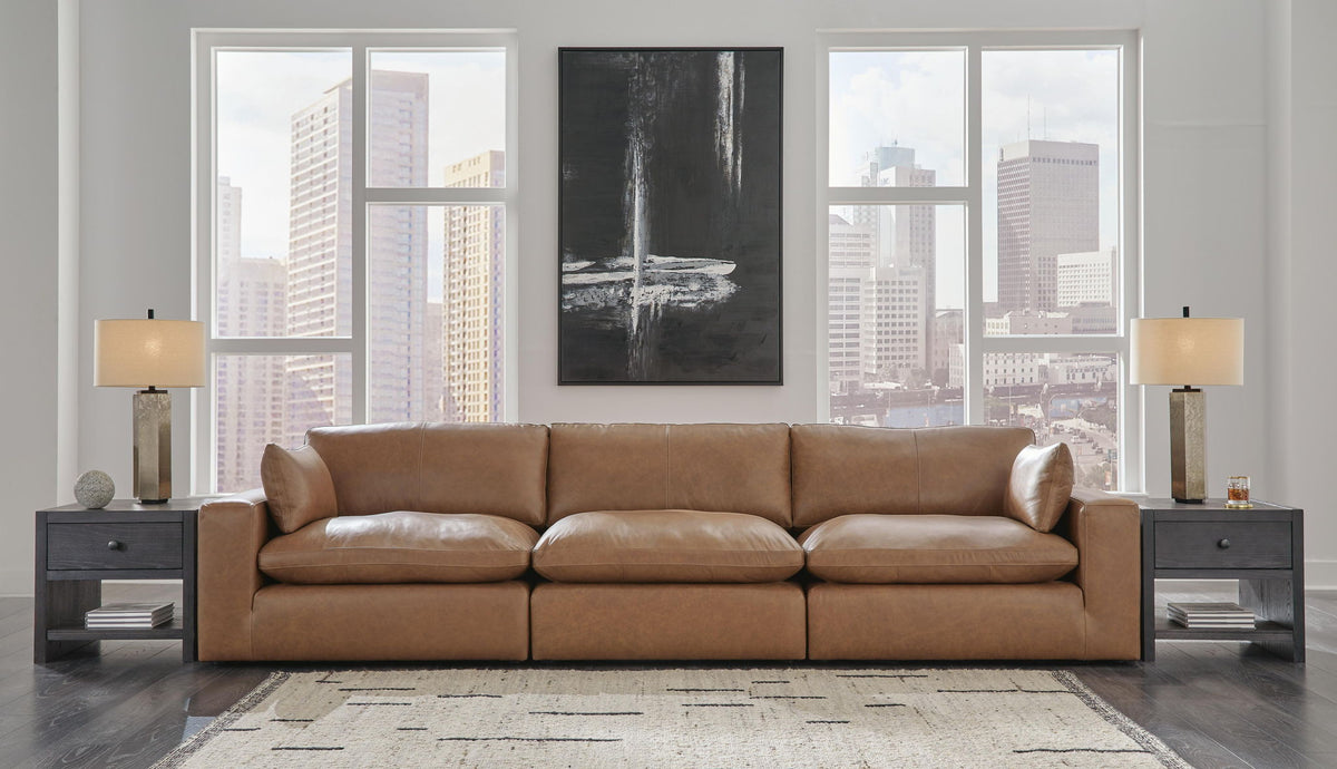 Emilia - 3-Piece Sectional Sofa - Caramel