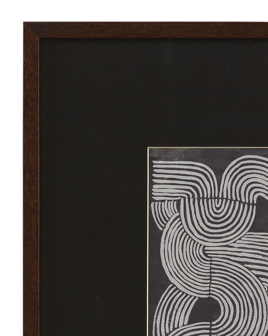 Neutral Strokes Framed Print (Set of 4) - Black