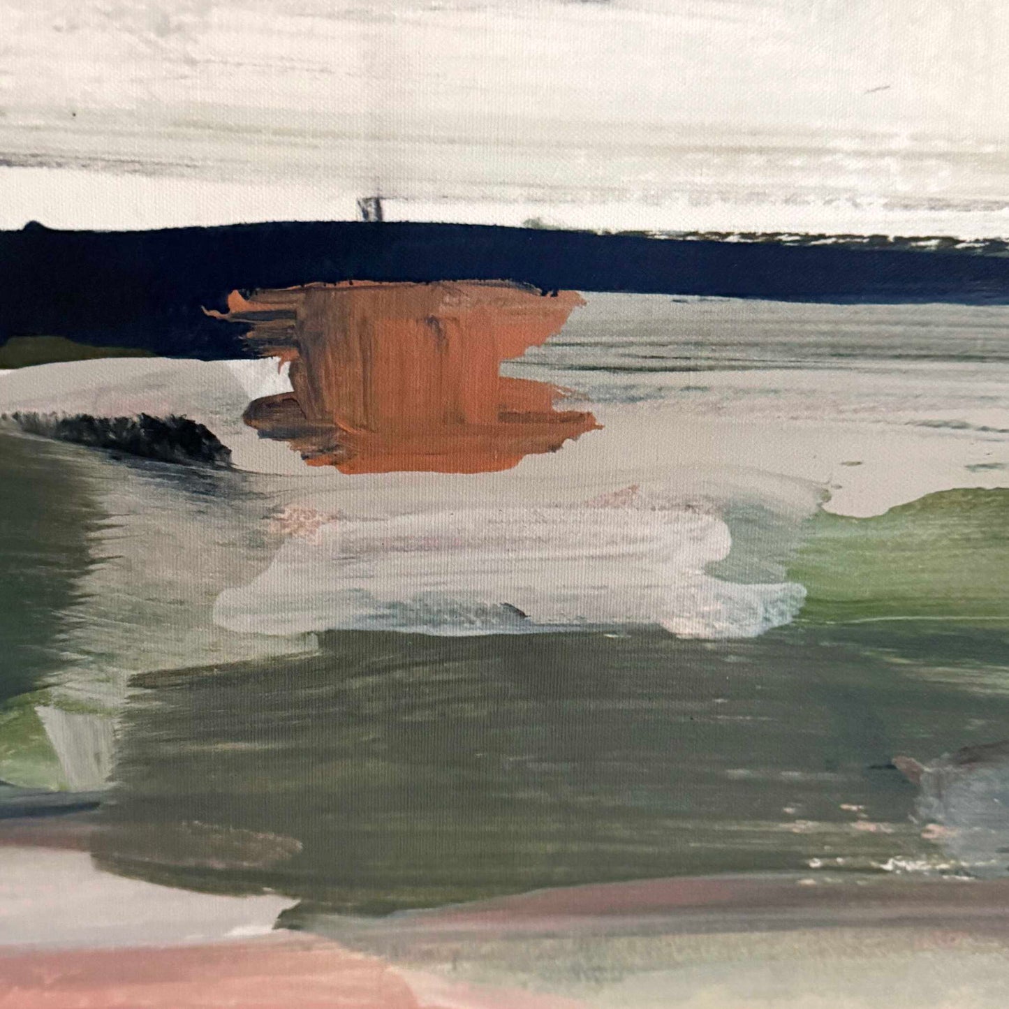 Just - Peaking Framed Abstract Prints (Set of 2) - Black / Gray / Green / Pink / Purple / White