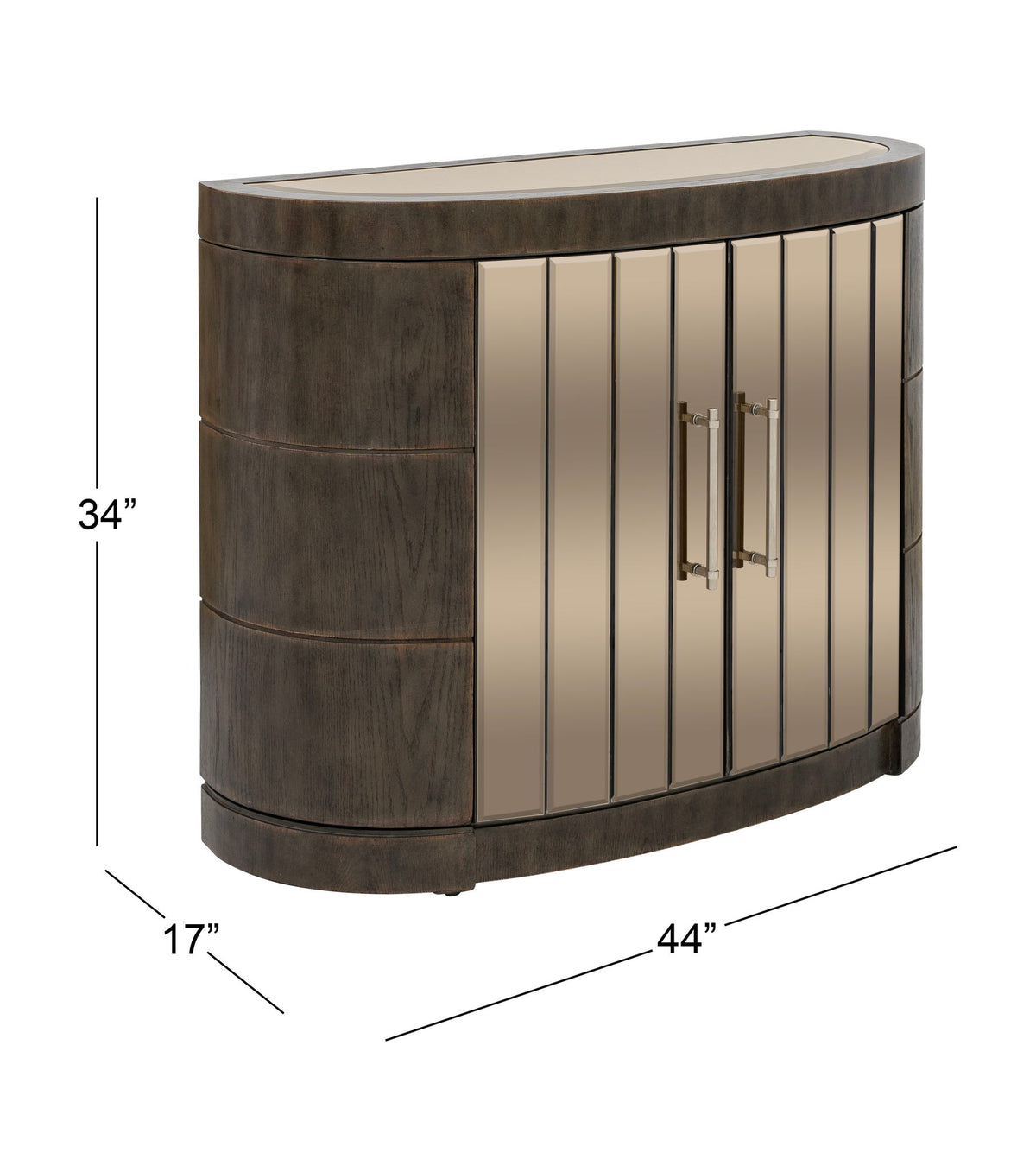 Serrano - Hall Cabinet - Rustic Oak / Bronze