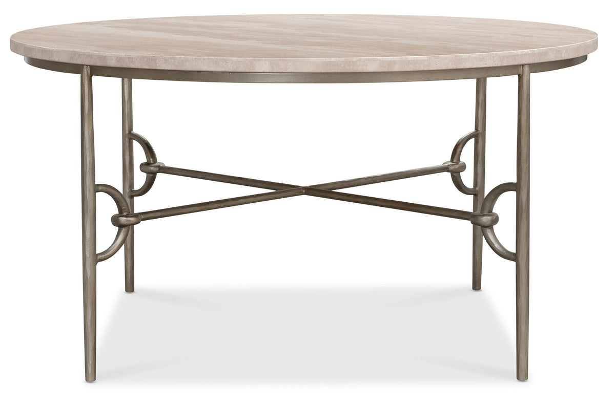 Commerce And Market - Table Talk Chat Table - Champagne / Gray