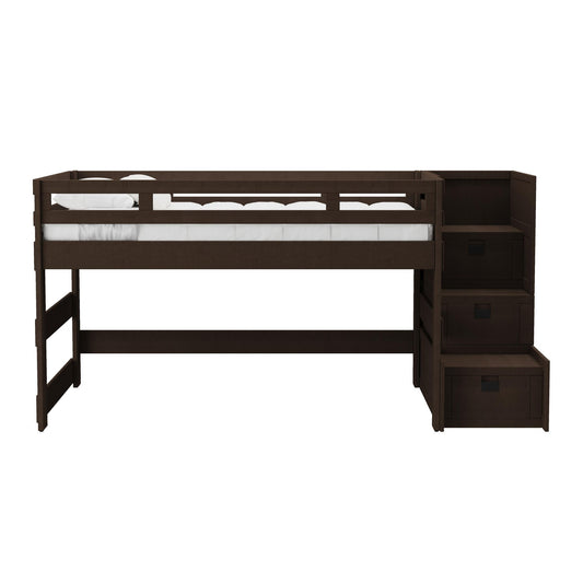 Cali Kids - Junior Loft Bed With Staircase