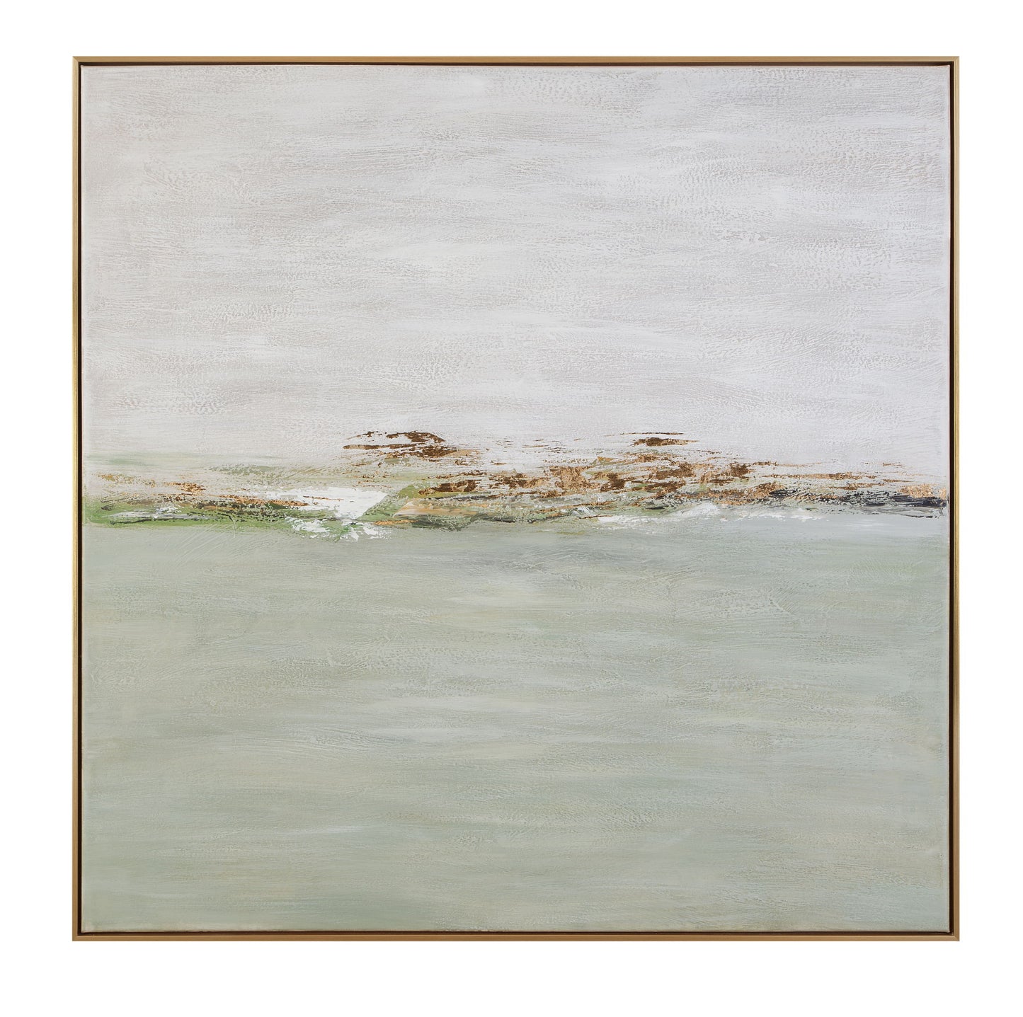 Coastal Horizon Framed Canvas - Green