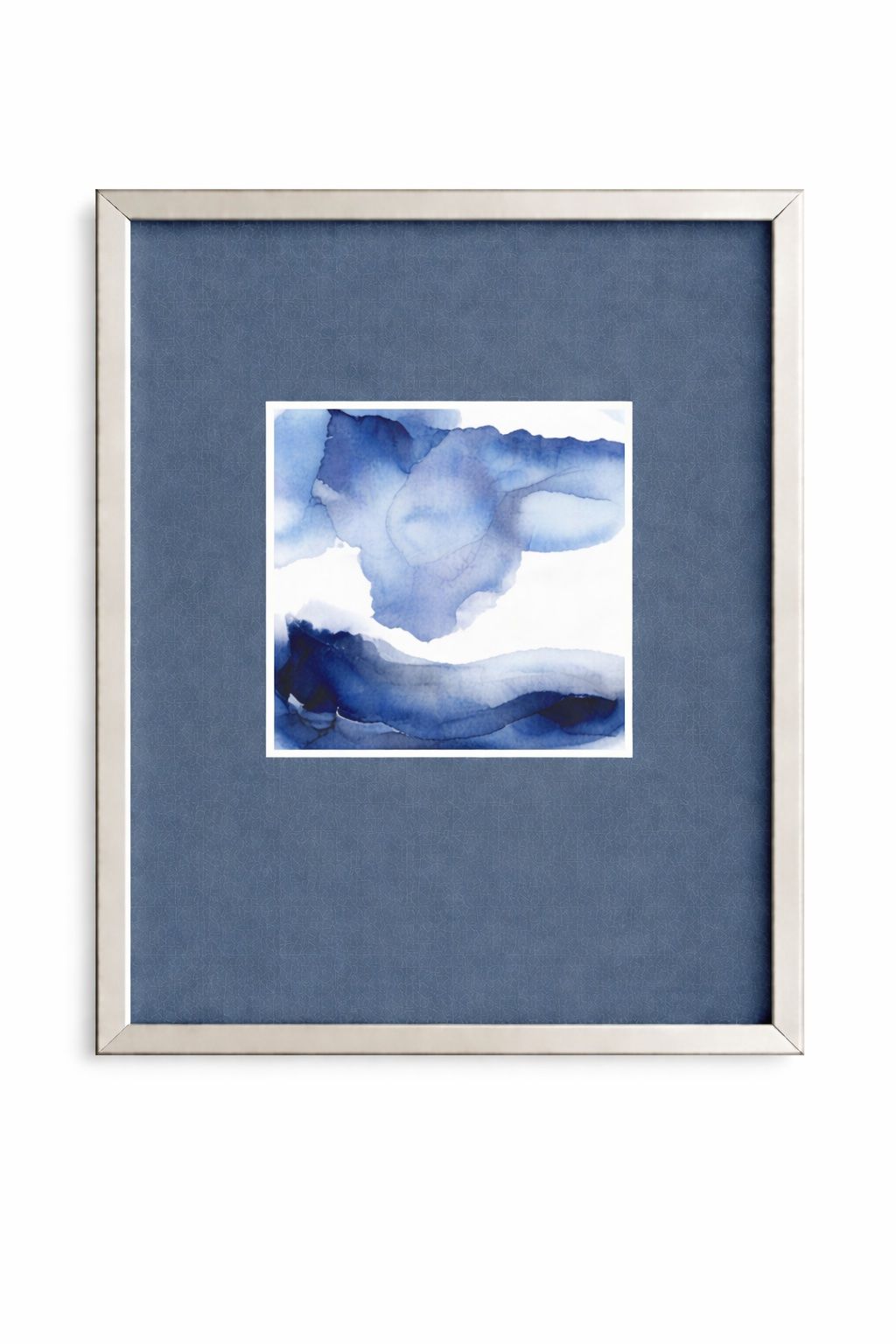Bleu Beat IV Framed Print - Blue