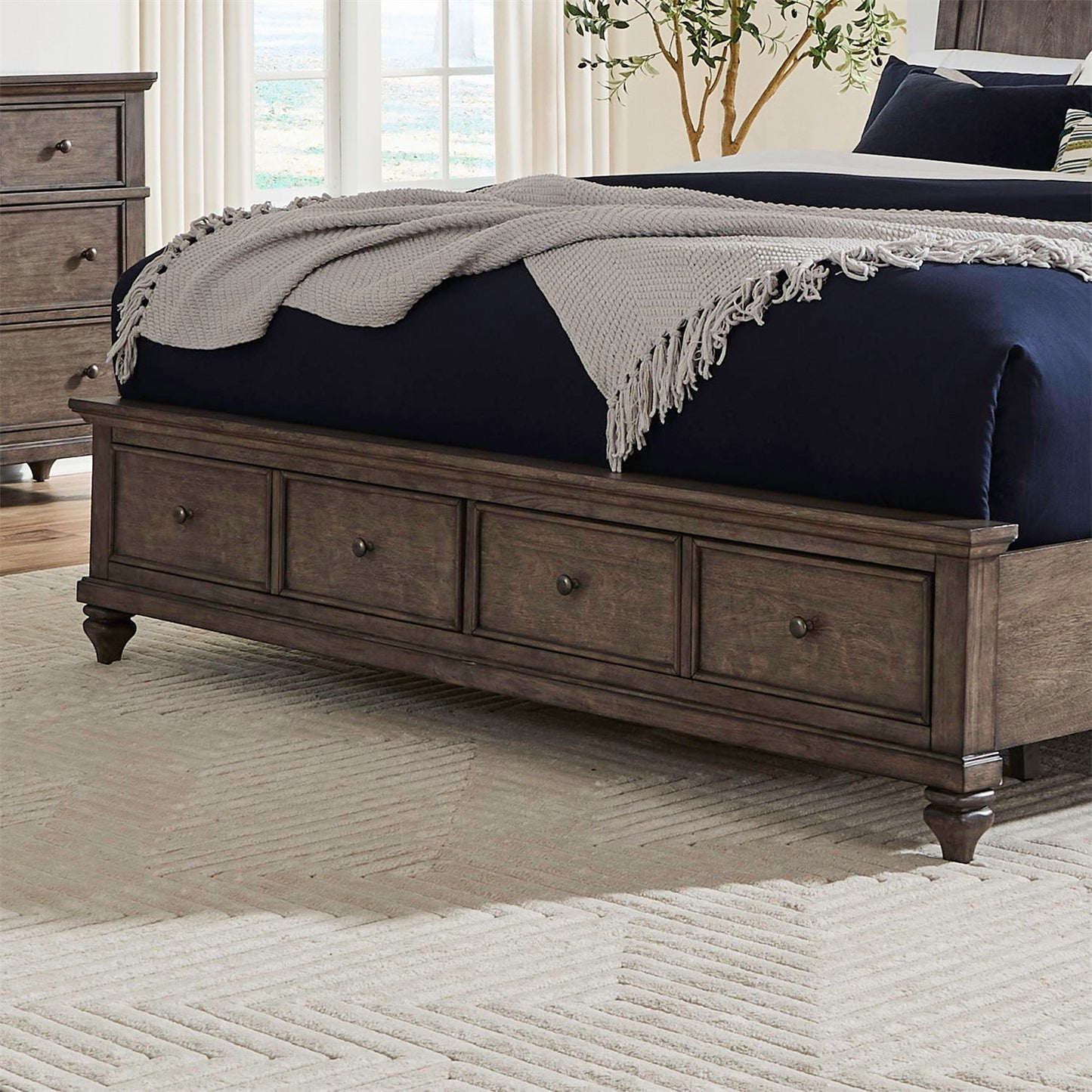 Twin Lakes - King Storage Footboard - Gray