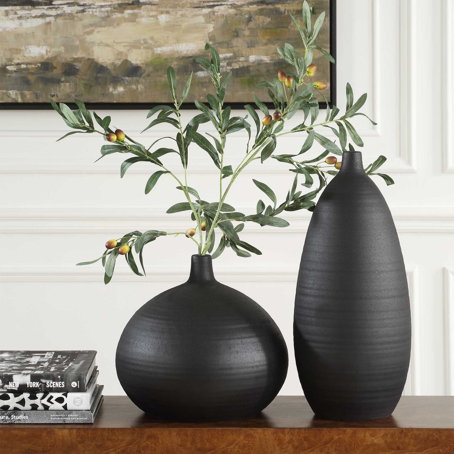 Bower - Vases (Set of 2) - Black