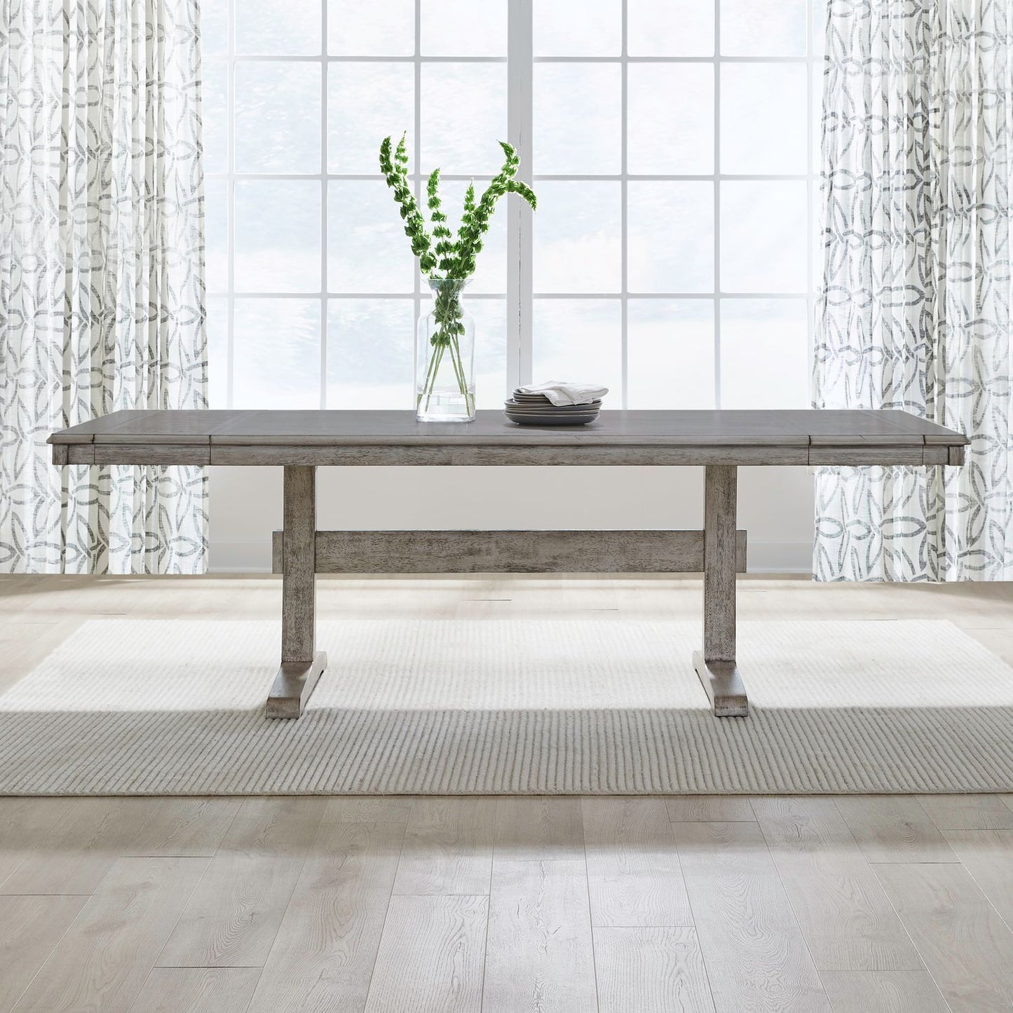 Hallendale - Trestle Table Base - Gravel Wash