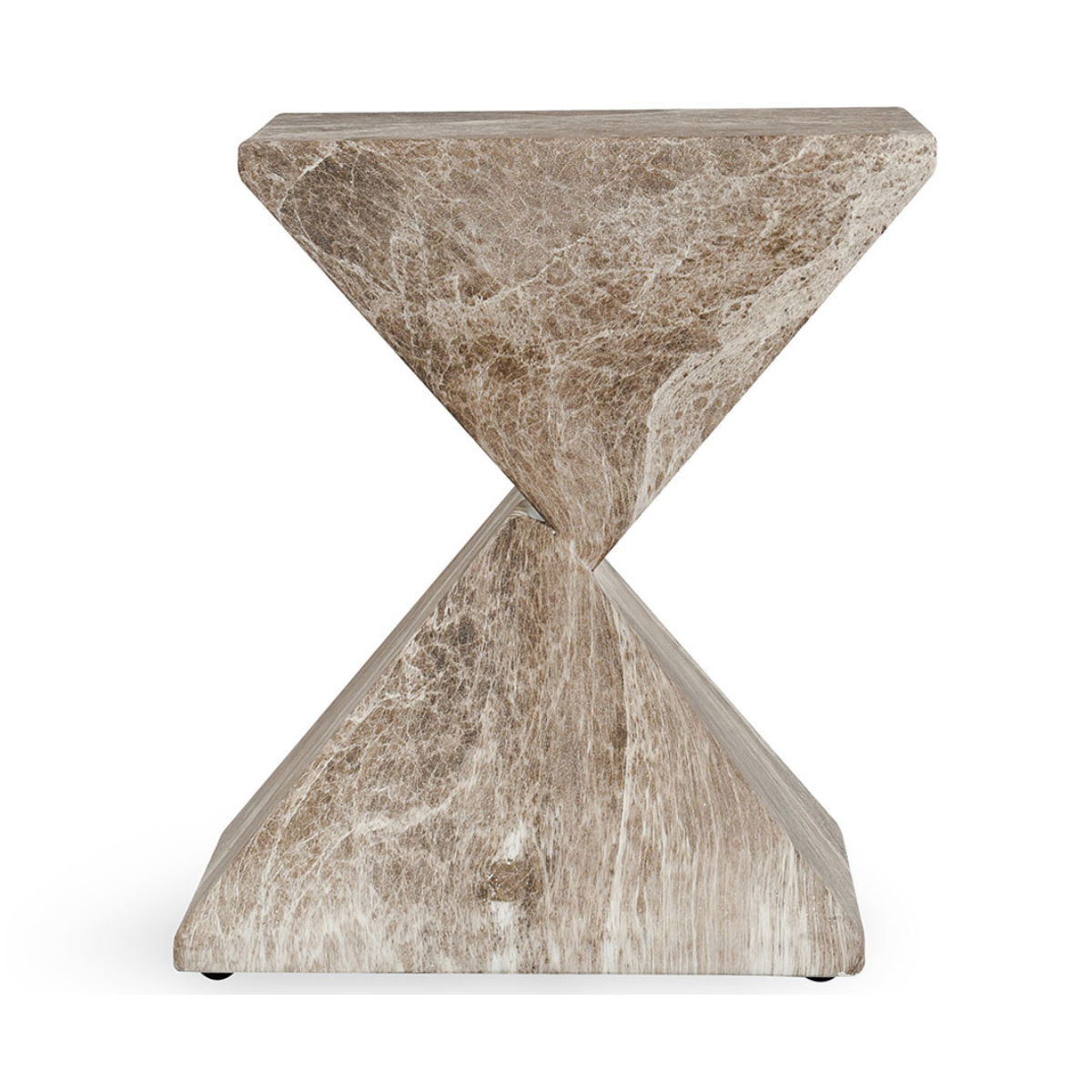Adler - Outdoor Concrete Accent Table - Brown/Ivory