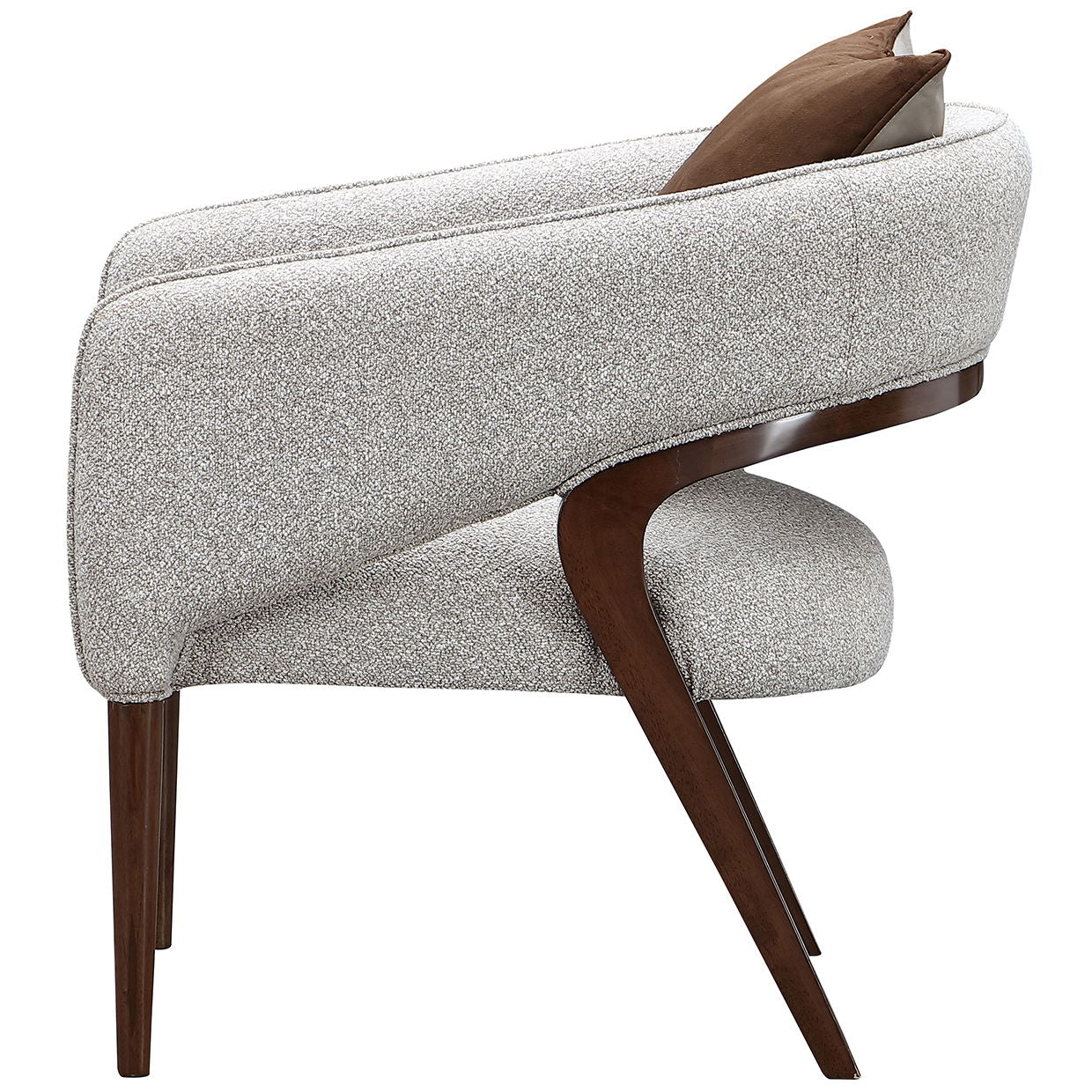 Houston - Accent Chair - Pebble / Walnut
