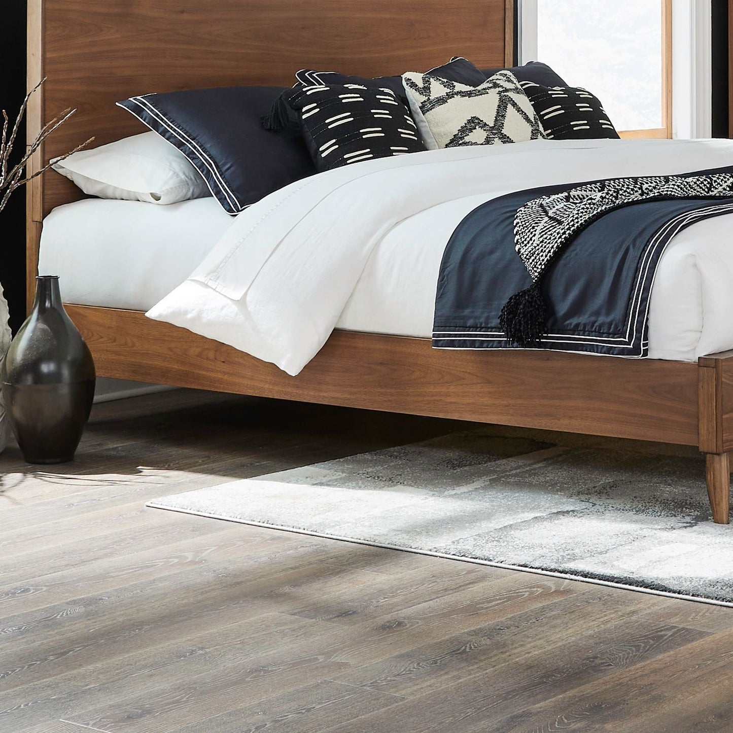 Century Modern - California King Platform Bed Rails - Walnut