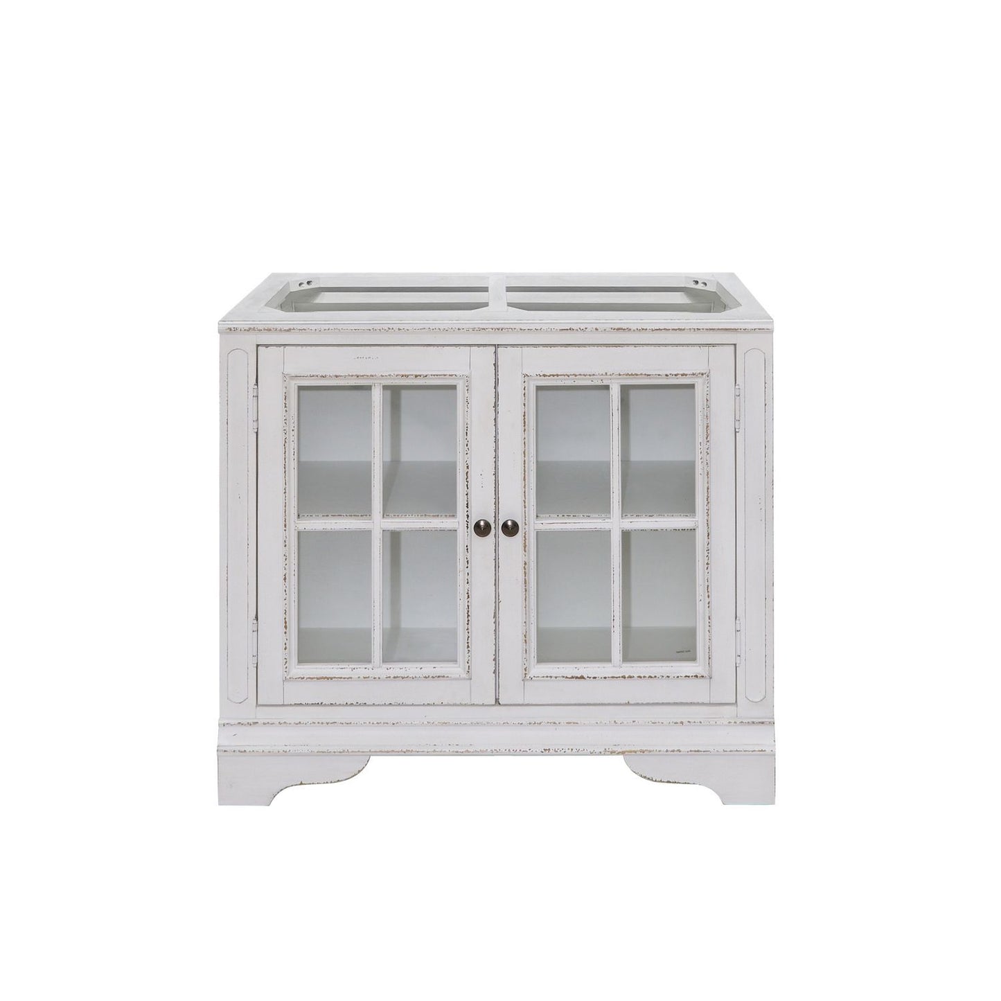 Magnolia Manor - Bunching Display Cabinet Base - Antique White