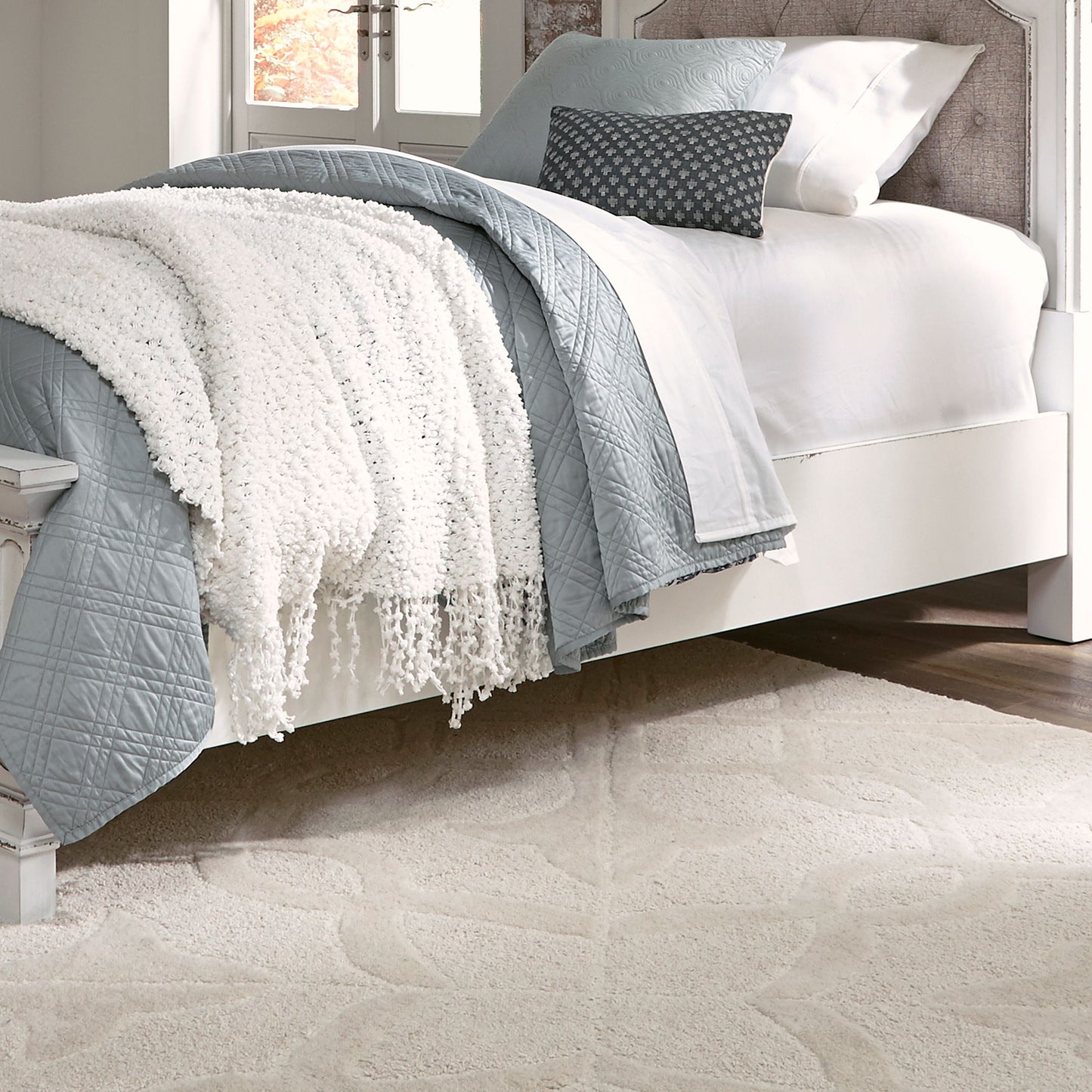 Magnolia Manor - Panel Bed Rails - Antique White