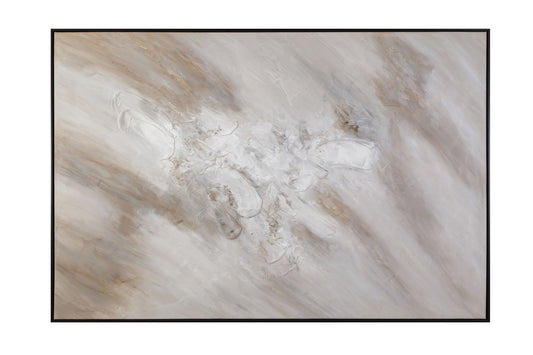 Subtle Relief Framed Canvas - Gray
