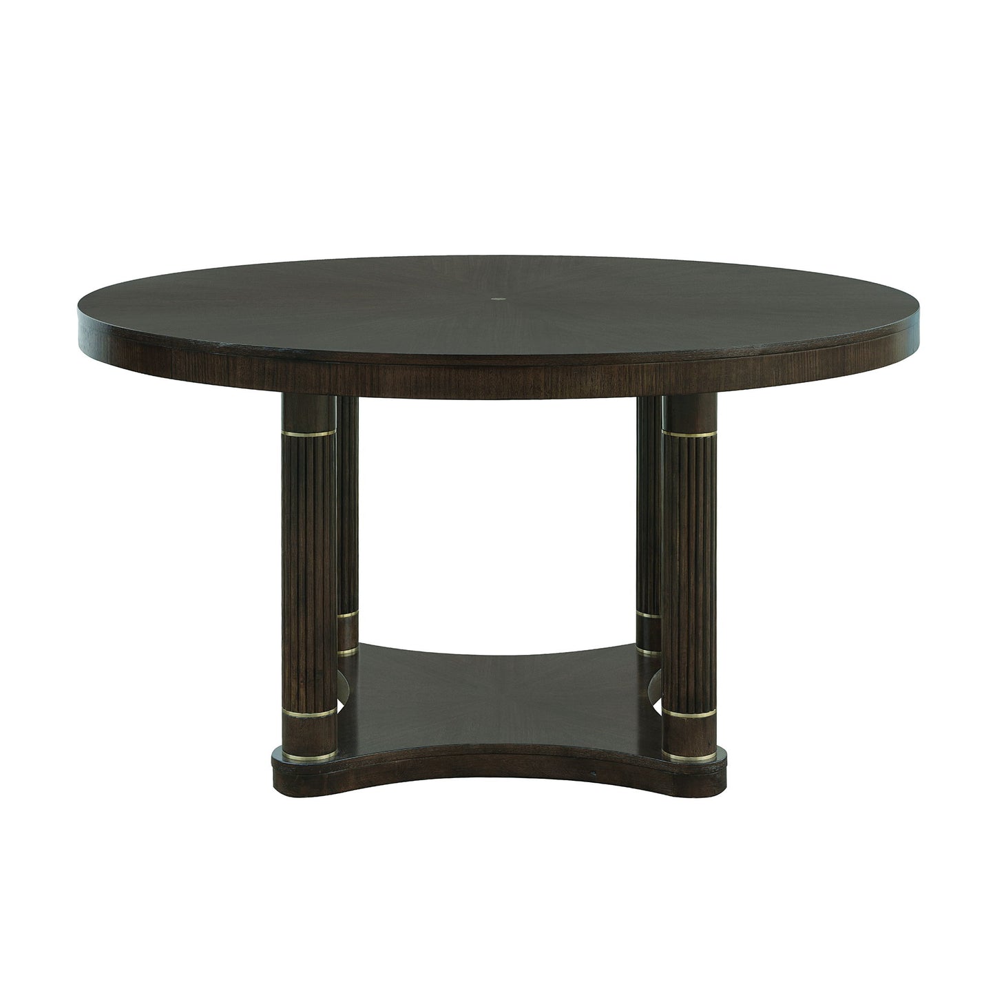 Asher Park - Round Dining Table - Piano Brown