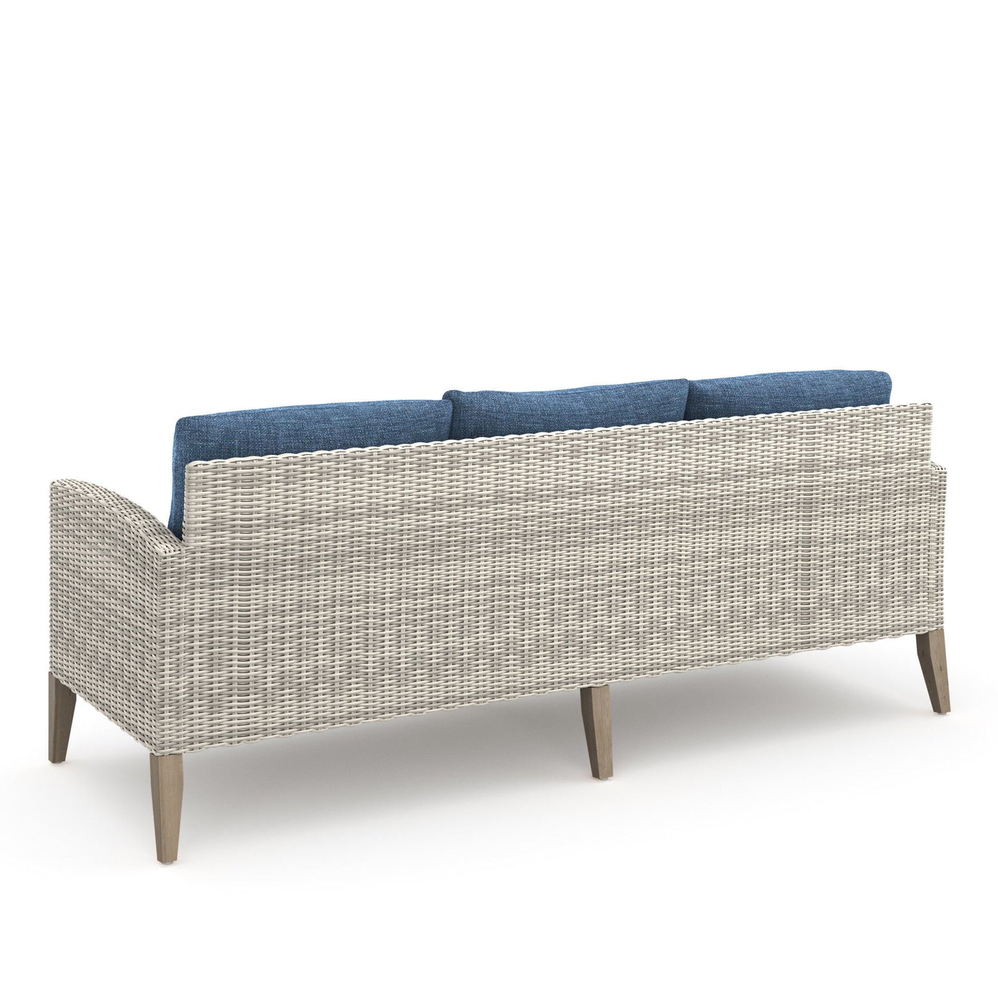 Carezza - 5 Piece Set (Sofa & 2 Club Chairs & 2 Stools) - Dark Blue