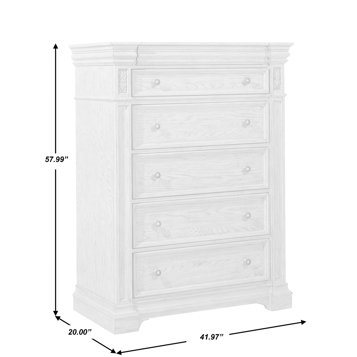 Kingsbury - 6 Drawer Chest - French Gray