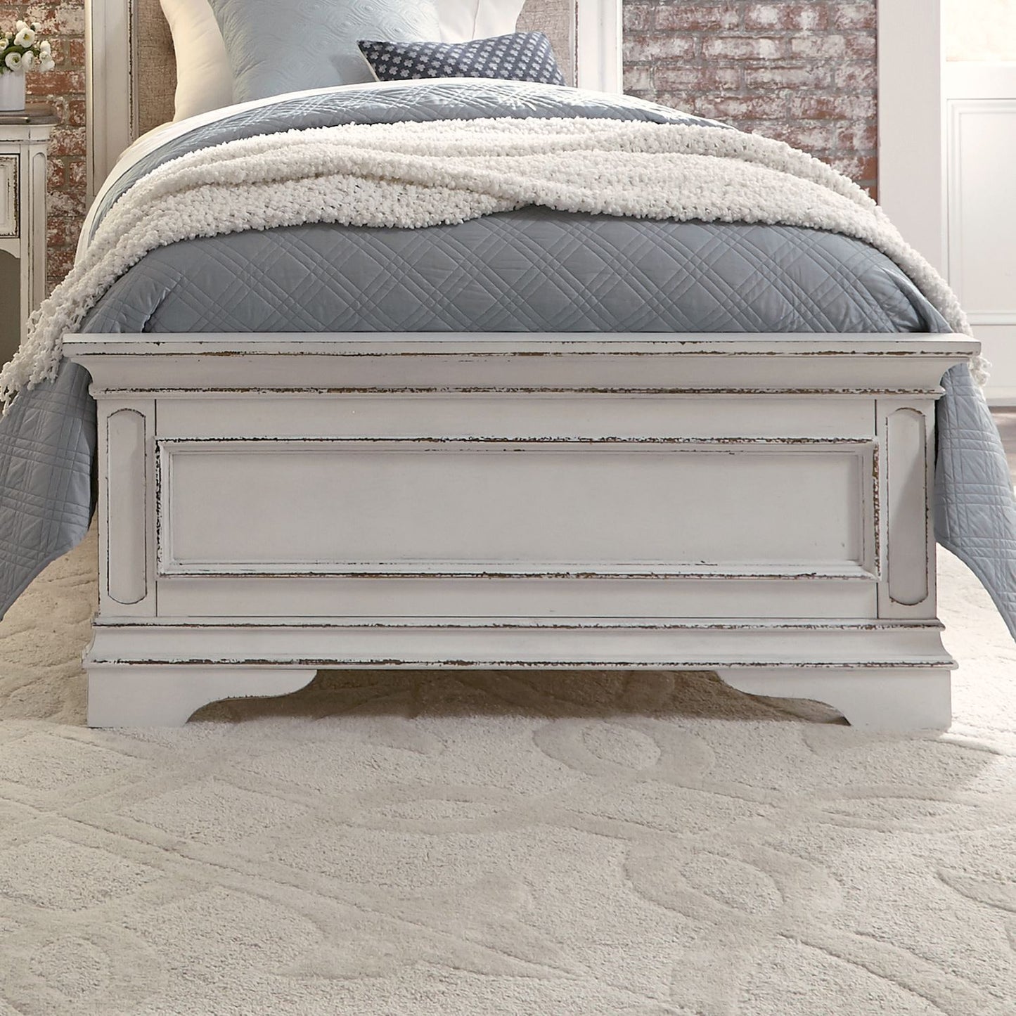 Magnolia Manor - Twin Panel Footboard - Antique White