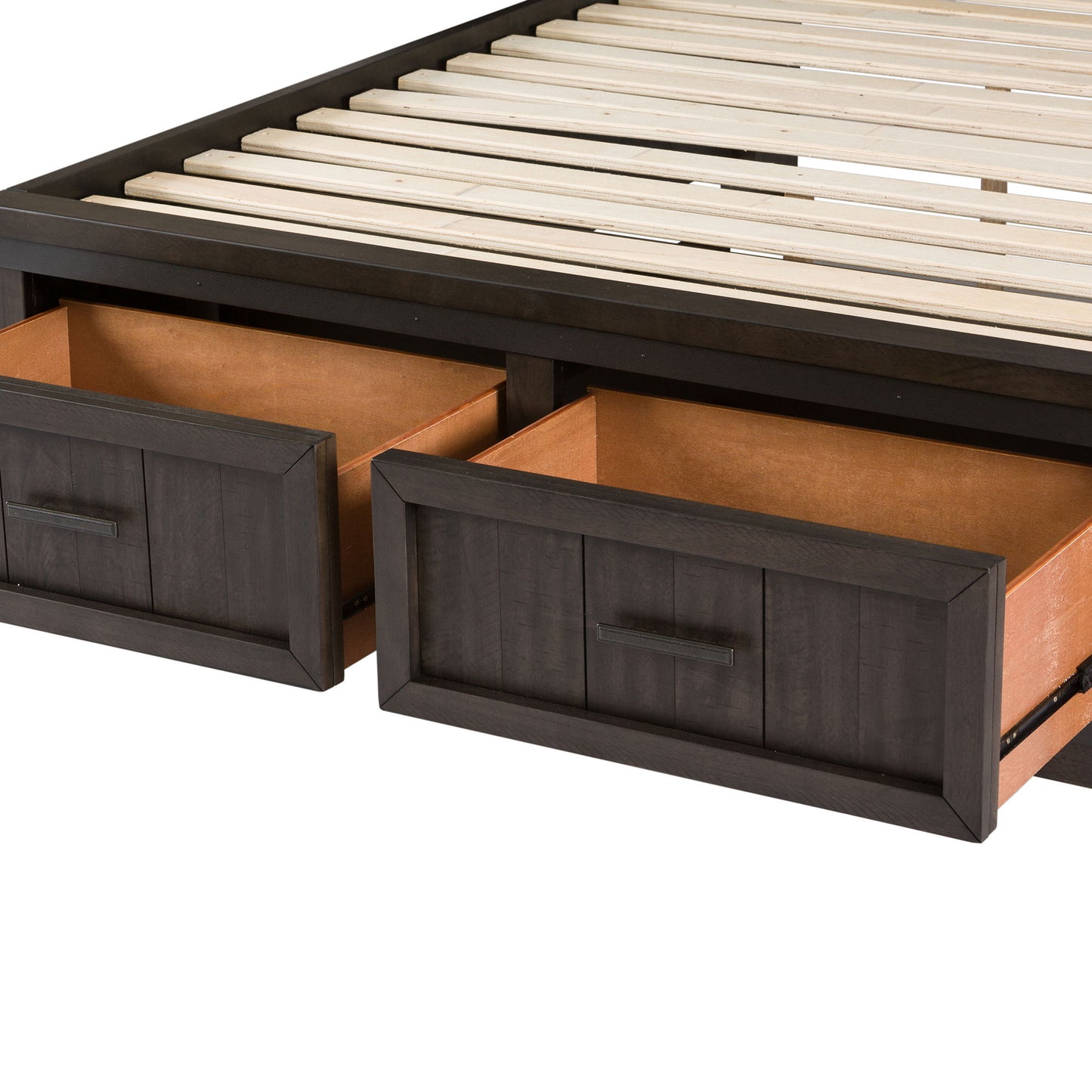 Thornwood Hills - Full Storage Footboard - Rock Beaten Brown