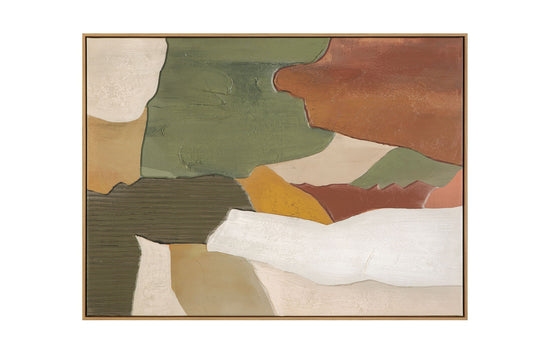Terra Layers Framed Canvas - Brown
