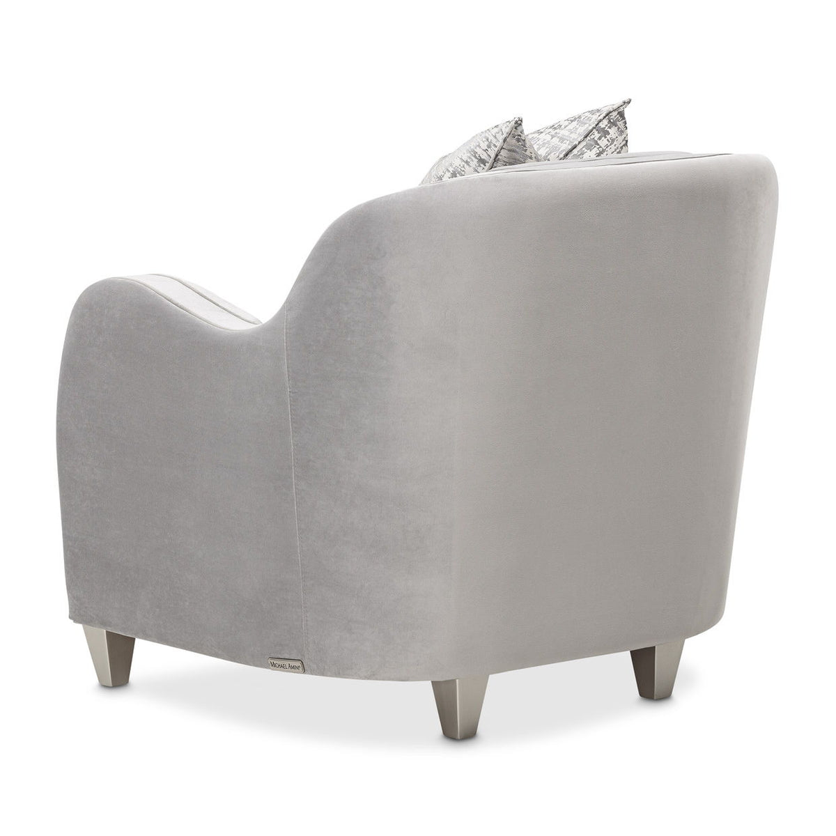 Roxbury Park - Velvet Matching Chair - Steel / Slate