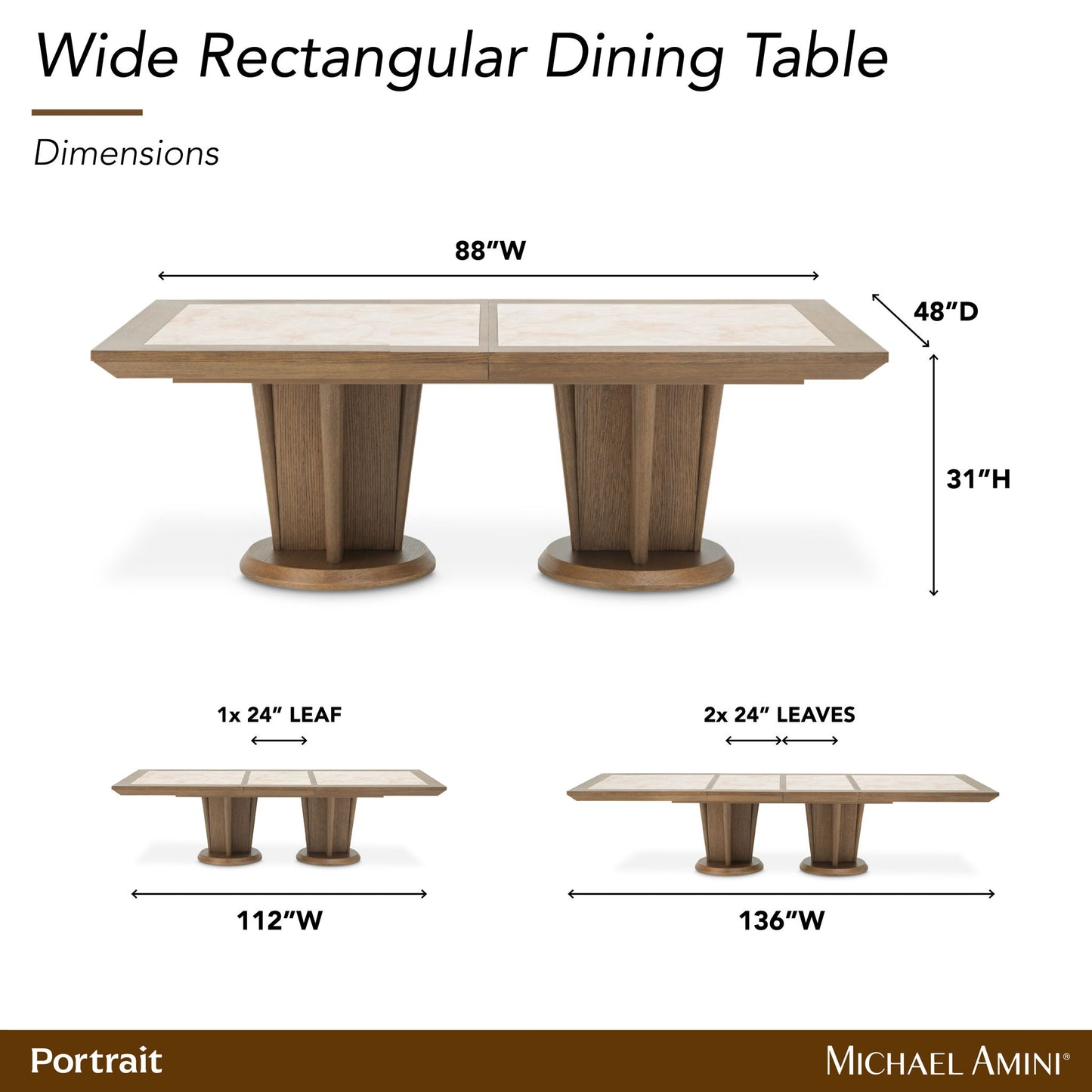 Portrait - Rectangular Dining Table