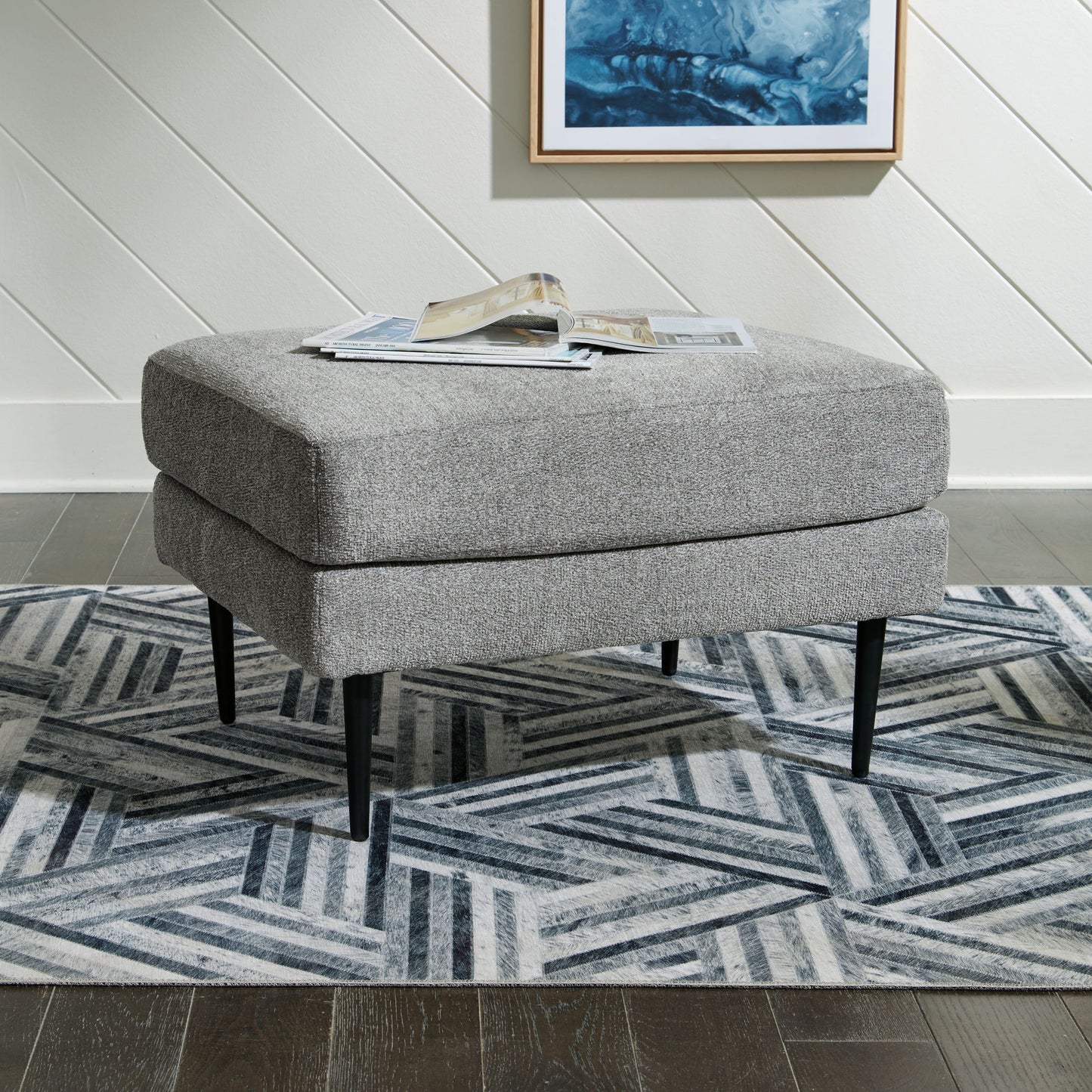 Hazela - 2 Pc. - Chair, Ottoman - Charcoal