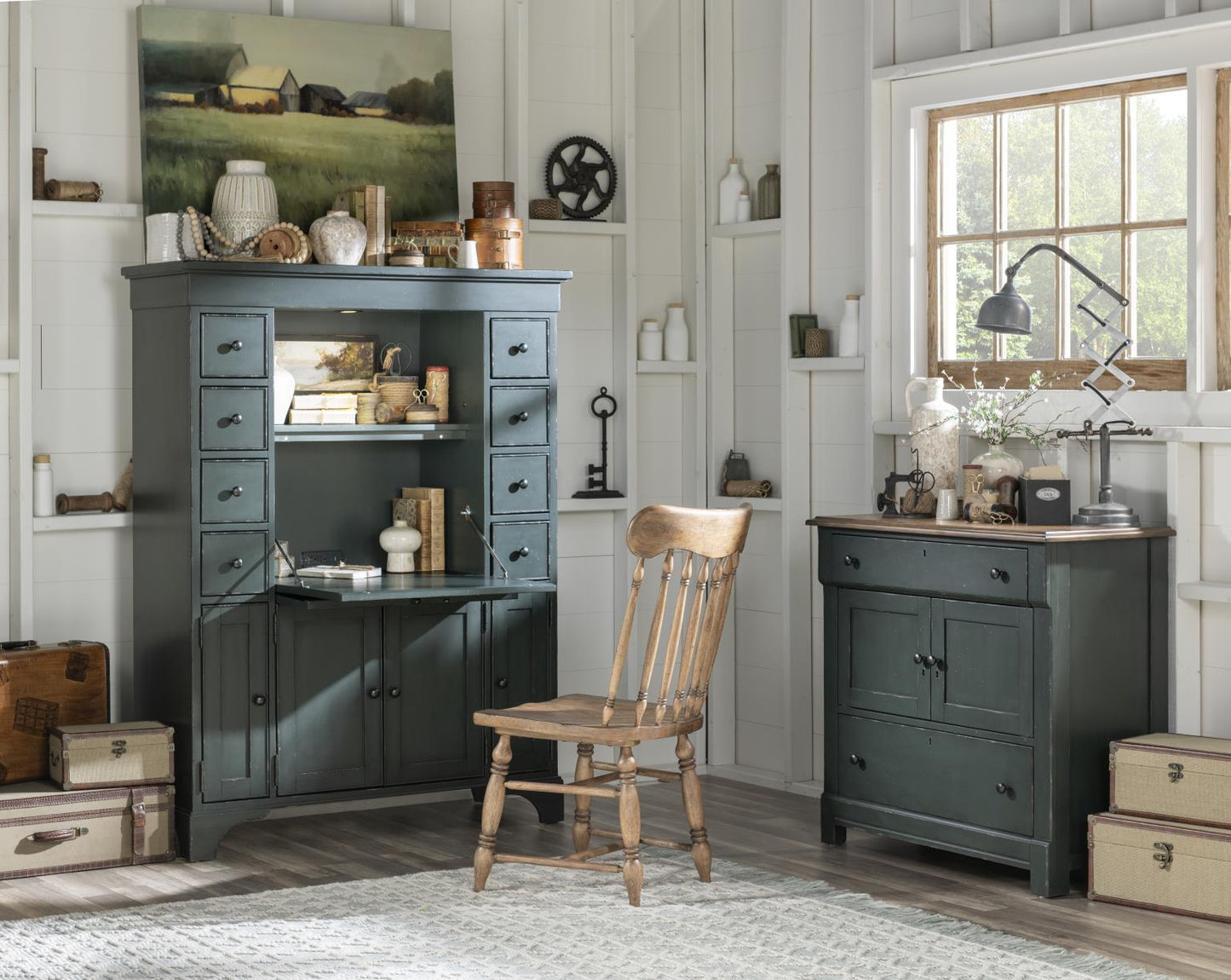 Vintage Market - Secretary Cabinet - Mallard Green