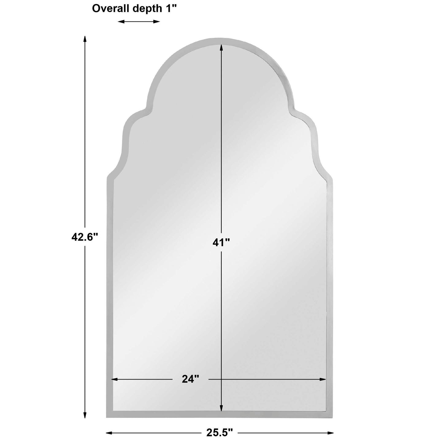 Brayden - Arch Mirror - Nickel