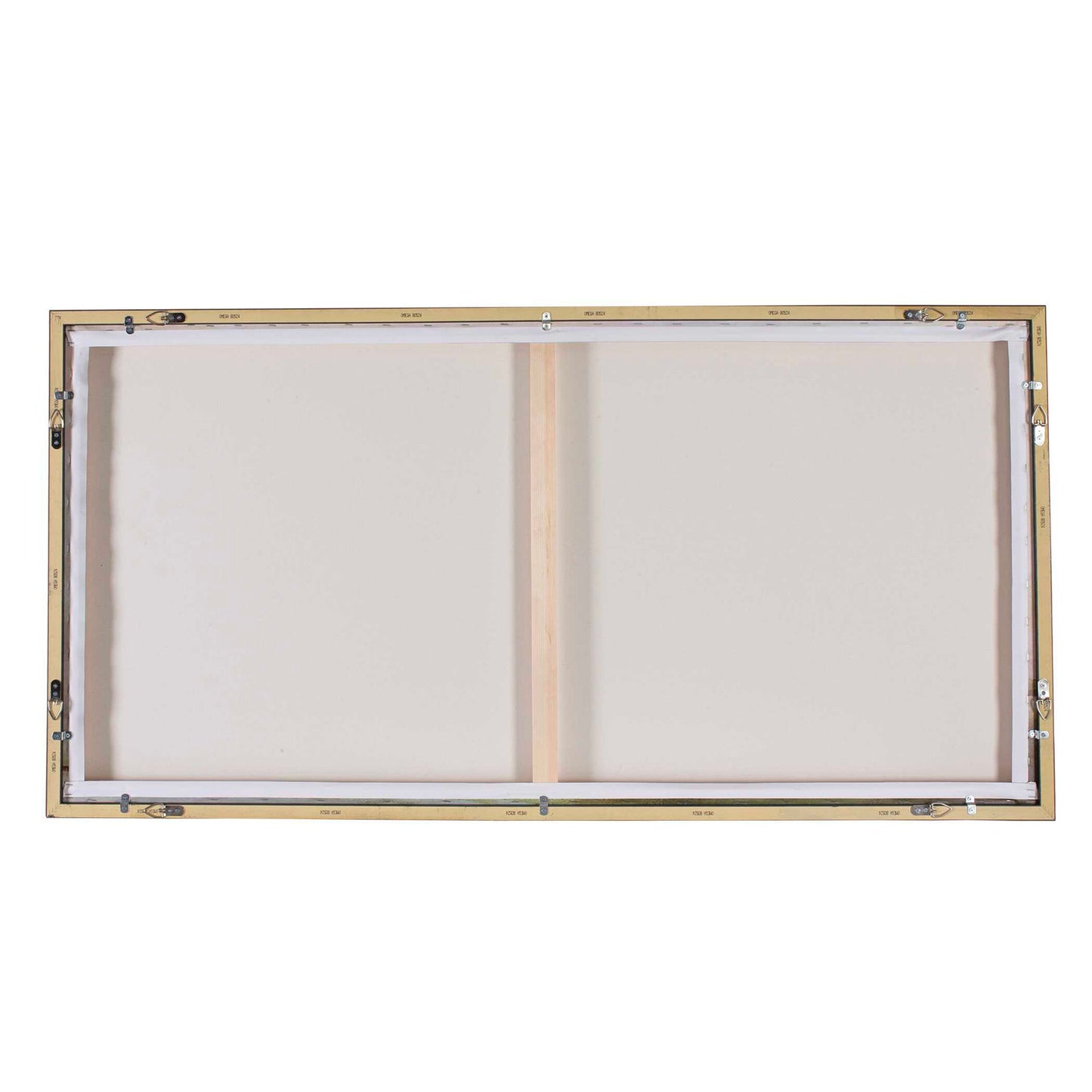 Hazy Lake - Framed Landscape Art - Gold / Gray / Green / Light Blue