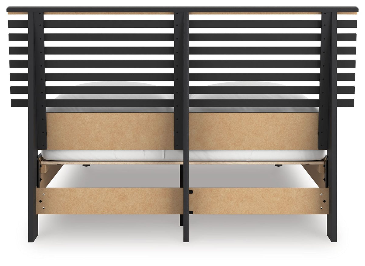 Danziar - Full Slat Panel Bed - Black
