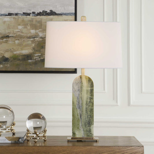 Moorea - Marble Table Lamp - Green
