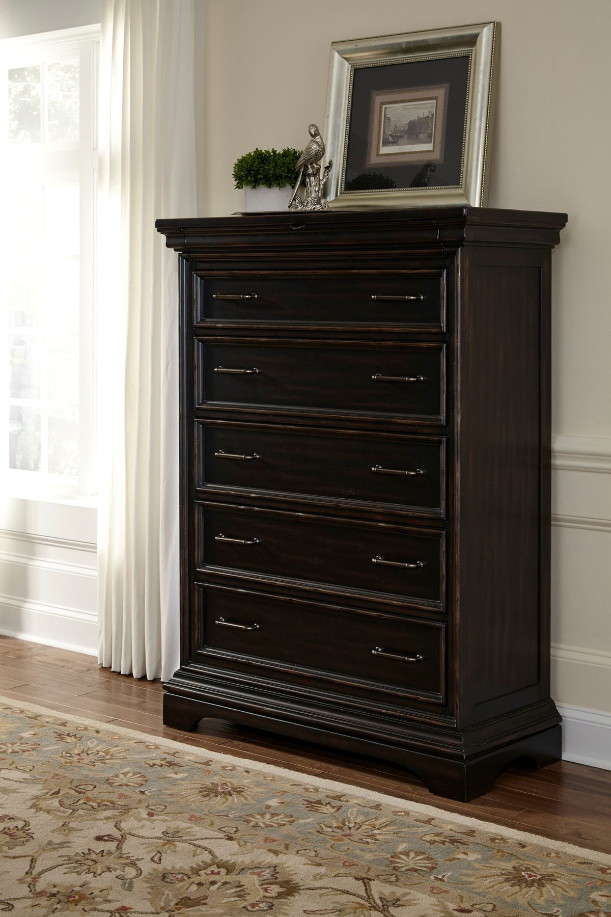Caldwell - 6 Drawer Chest - Smoked Molasses