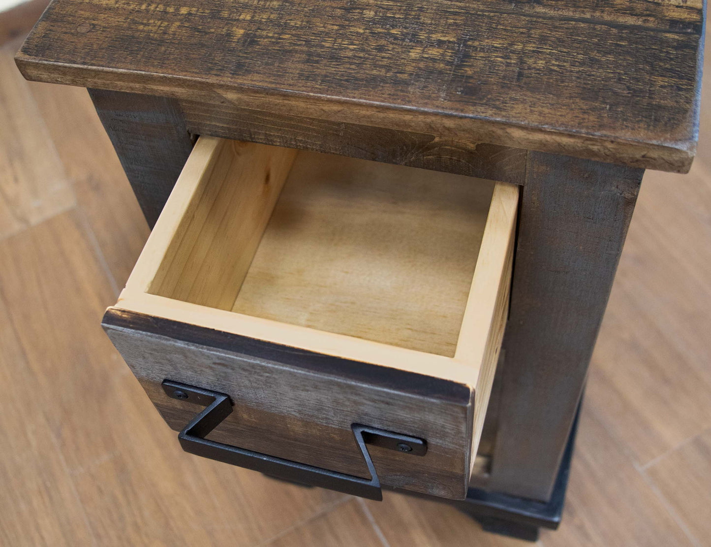 Loft - Chairside Table - Two Tone Gray / Brown