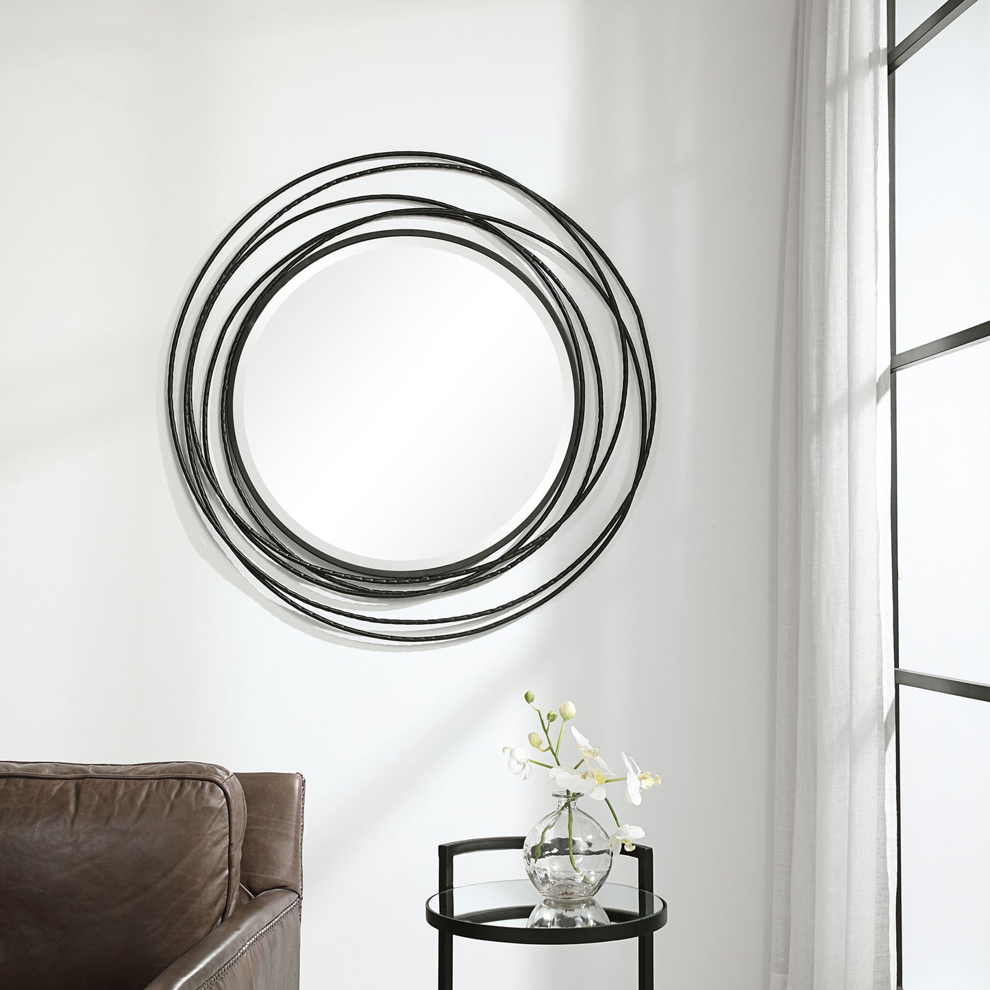 Whirlwind - Round Mirror
