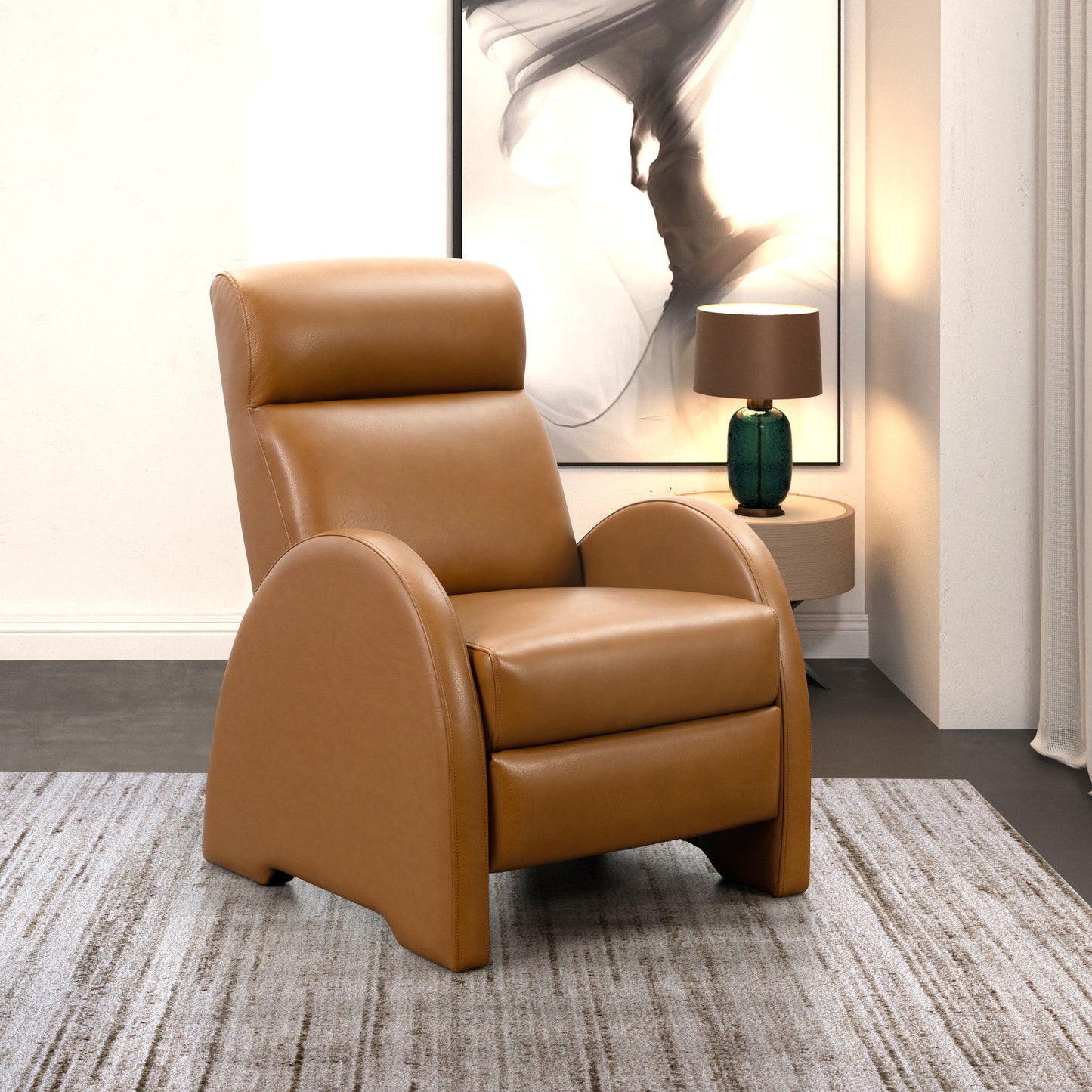 Clair - Recliner Push Thru The Arm - Pretty G-Yellow Brown