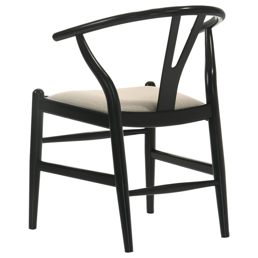 Crestmont - Wood Wishbone Dining Side Chair (Set of 2) - Black