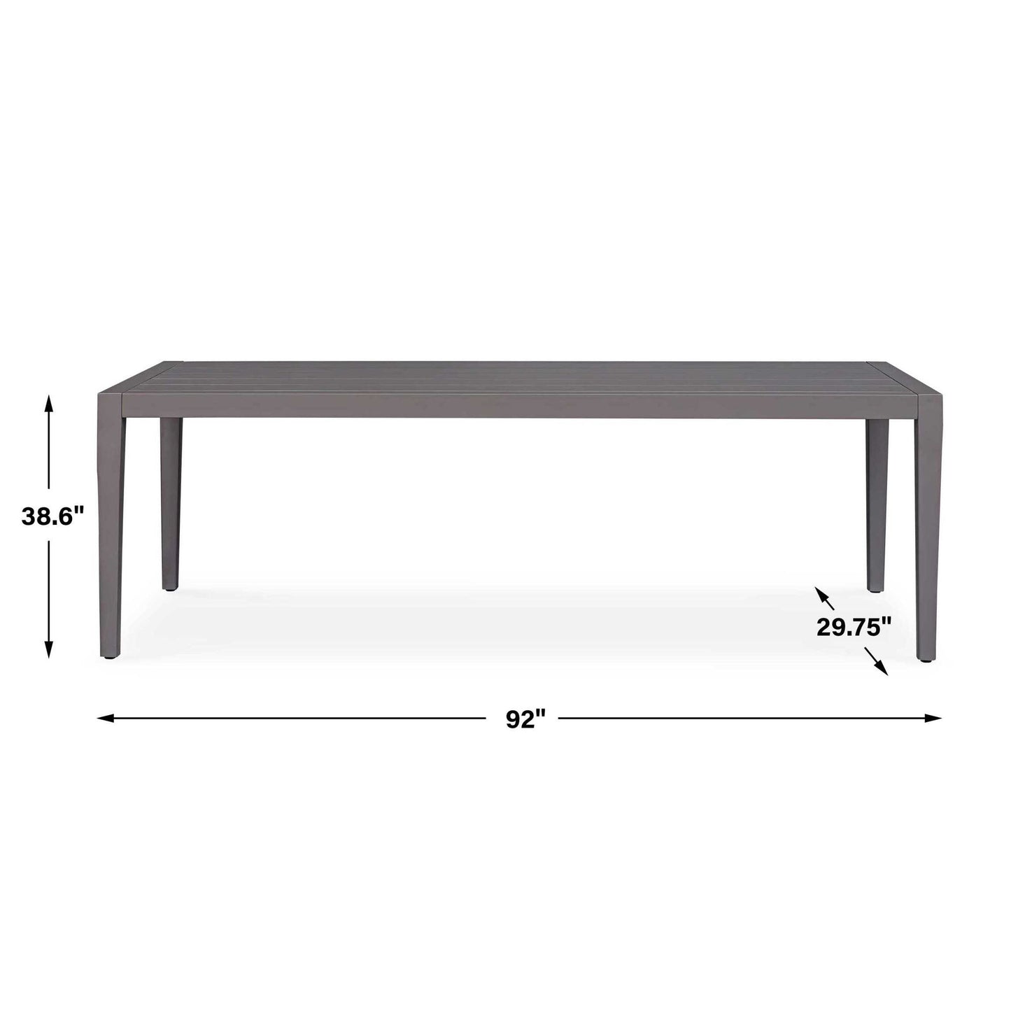 Polanco - Outdoor Aluminum Dining Table - Black
