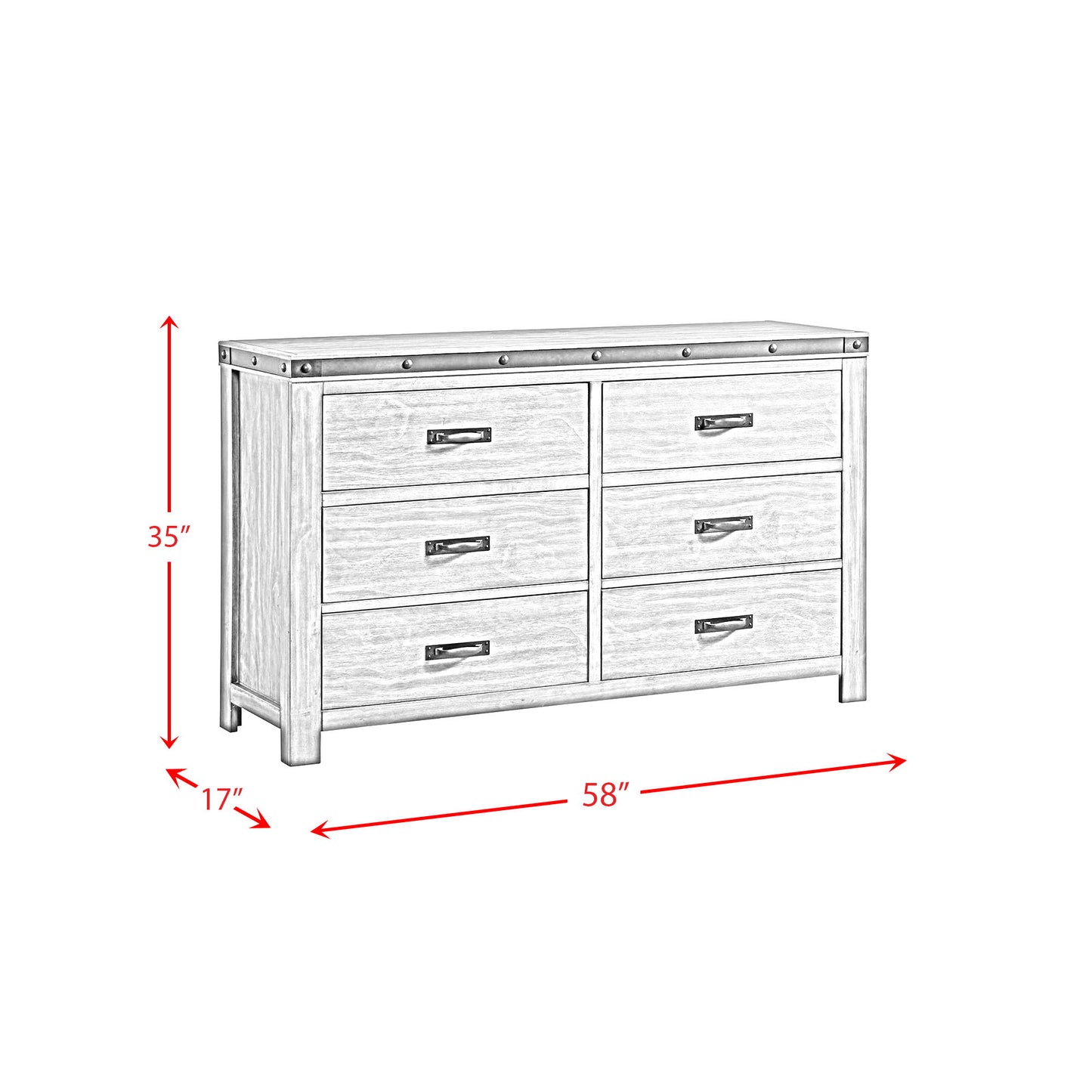 Wade - Youth 6-Drawer Dresser