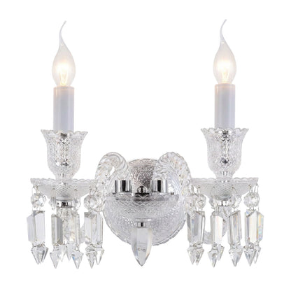 Michael Amini Lighting - Treviso 2-Light Traditional Crystal Wall Sconce - Clear