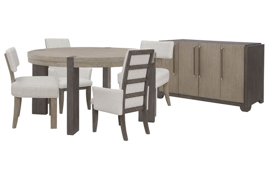 Anderson Park - Round Dining Table Set With Klismos Chairs
