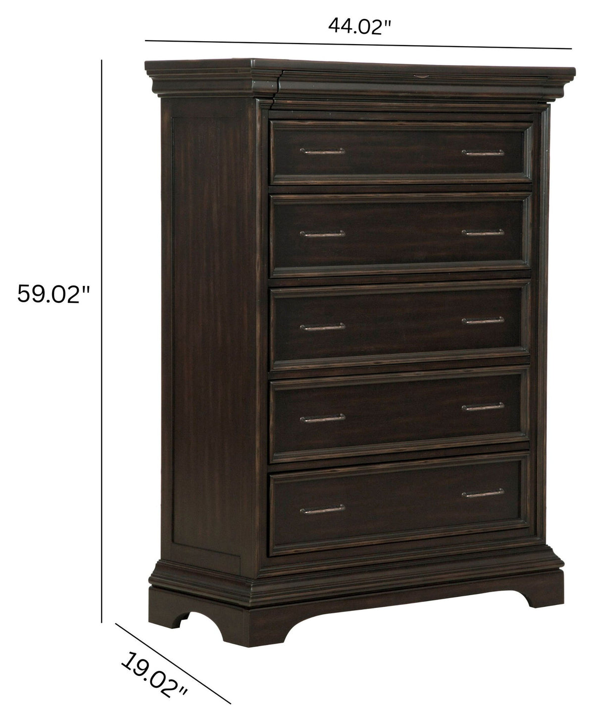 Caldwell - 6 Drawer Chest - Smoked Molasses