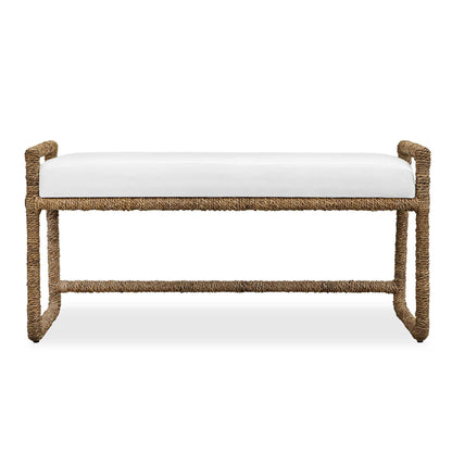 Araiza - Fabric Bench - Brown / White